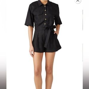 Bec & Bridge Black Cargo Romper